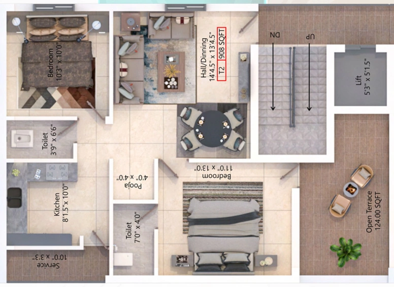 2 BHK Flat in SPR Sri Premasiva Flats in Pammal, Chennai - Image 855352