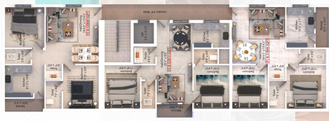 Floor Plan of SPR Sri Premasiva Flats in Pammal, Chennai - Image 276357