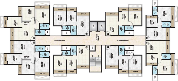 Floor Plan of Rudra Dnyaneshwari Residency in Kalamboli, Navi Mumbai - Image 254942
