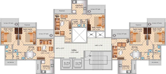 Floor Plan of RS Residency in Kharghar, Navi Mumbai - Image 254925