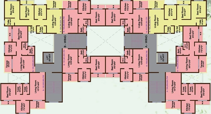 Floor Plan of Kartikya Paradise in Karjat, Thane - Image 241509