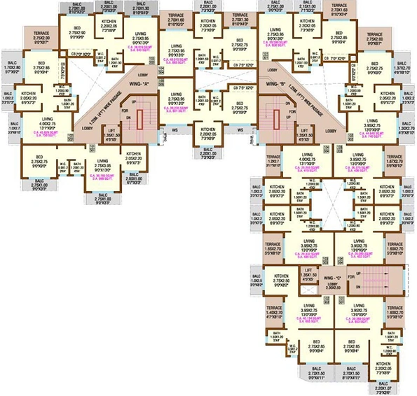 Floor Plan of Kartikya Residency in Panvel, Navi Mumbai - Image 246246