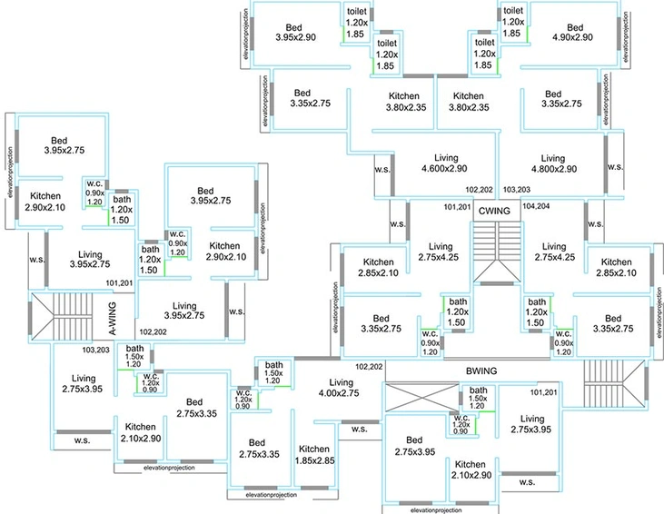 Floor Plan of Kartikya Park 2 in Panvel, Navi Mumbai - Image 246215
