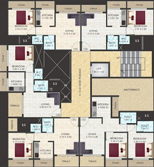 Floor Plan of Gajora Serenity Enclave in Karanjade, Navi Mumbai - Image 240336