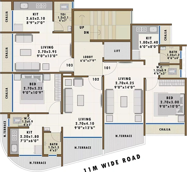 Floor Plan of RK Vaishnavi Arcade in Ulwe, Navi Mumbai - Image 254768