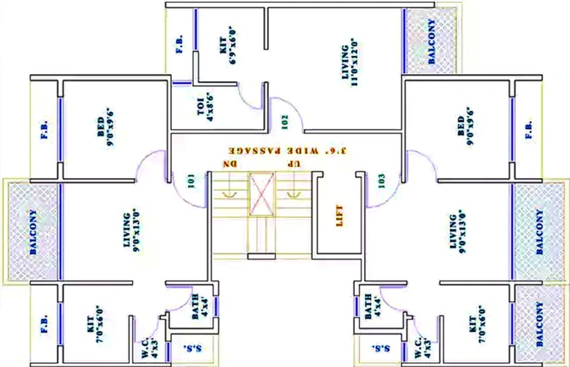 Floor Plan of Vaishnavi Arcade in Karanjade, Navi Mumbai - Image 254966