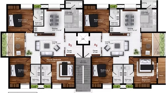 Floor Plan of Atikramya Abode in Kilpauk, Chennai - Image 345671