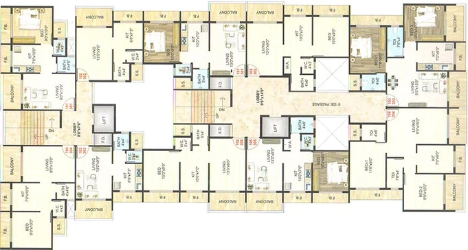Floor Plan of RK Ravechi Complex in Karanjade, Navi Mumbai - Image 254989