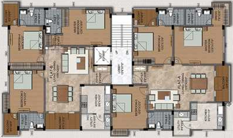 Floor Plan of Sumanth Sreshta Thiruvalluvar Nagar in Thiruvanmiyur, Chennai - Image 253372