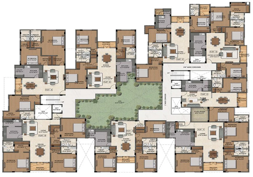 Floor Plan of Sumanth Sreshta Raajeswari in Royapettah, Chennai - Image 254238