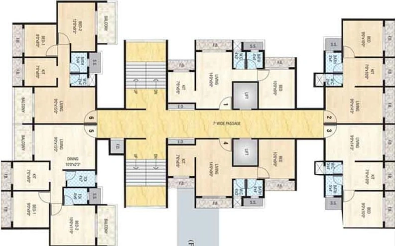 Floor Plan of Dweepmala Baline Royale in Taloja, Navi Mumbai - Image 239897