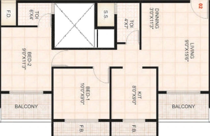 2 BHK Flat in Dweepmala Prathamesh Home in Taloja, Navi Mumbai - Image 839674