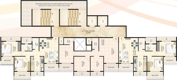 Floor Plan of Dweepmala Prathamesh Home in Taloja, Navi Mumbai - Image 239891