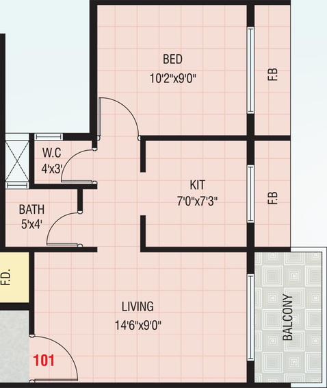 1 BHK Flat in Dweepmala Neeljeet Ekadanta in Taloja, Navi Mumbai - Image 839749