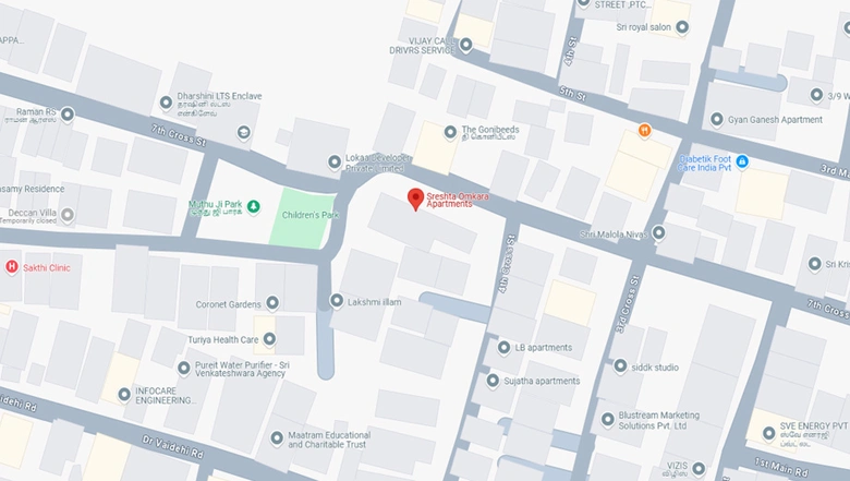 Location of Sumanth Sreshta Omkara in Thiruvanmiyur, Chennai - Image 254861