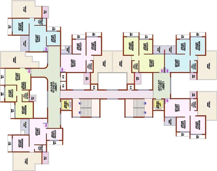 Floor Plan of Pillars Regency in Ulwe, Navi Mumbai - Image 253329