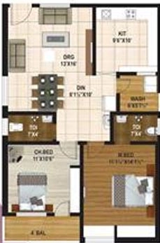 2 BHK Flat in Haneesh MJR Solitaire in Kukatpally, Hyderabad - Image 867869