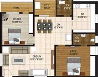 2 BHK Flat in Haneesh MJR Solitaire in Kukatpally, Hyderabad - Image 867870