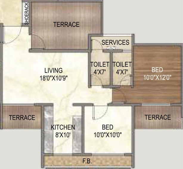 2 BHK Flat in Elite Grandeur in Kharghar, Navi Mumbai - Image 839755