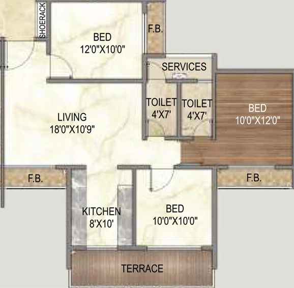 3 BHK Flat in Elite Grandeur in Kharghar, Navi Mumbai - Image 839756