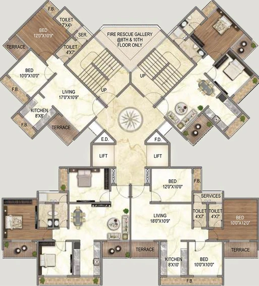 Floor Plan of Elite Grandeur in Kharghar, Navi Mumbai - Image 240048