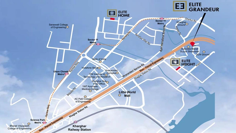 Location of Elite Grandeur in Kharghar, Navi Mumbai - Image 240047