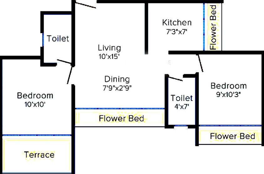 2 BHK Flat in Elite Homes in Kharghar, Navi Mumbai - Image 839760