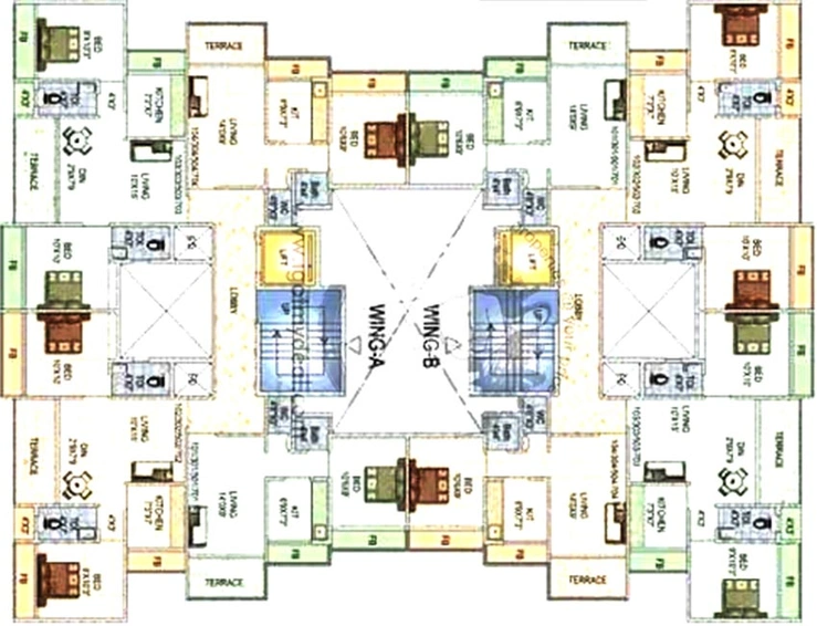 Floor Plan of Elite Homes in Kharghar, Navi Mumbai - Image 240058