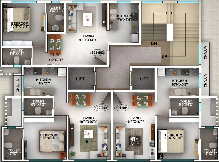 Floor Plan of Aayush Gulmohar in Chembur East, Mumbai - Image 34443