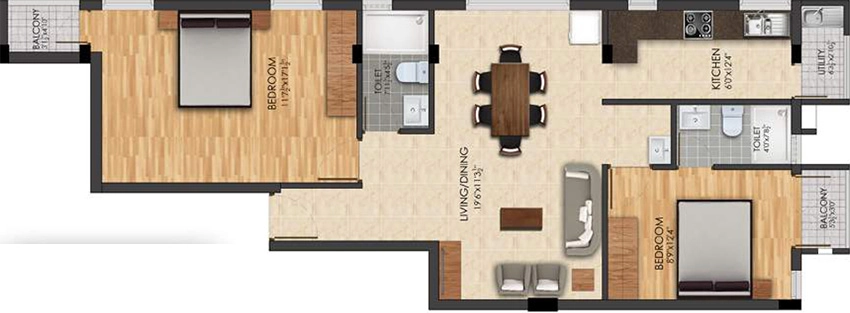2 BHK Flat in Haven Arya Madipakkam in Madipakkam, Chennai - Image 881349