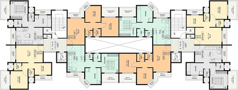 Floor Plan of Swaraj Symphony in Kharghar, Navi Mumbai - Image 257819