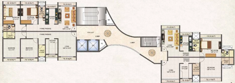 Floor Plan of Swaraj Kalash in Chembur East, Mumbai - Image 344912