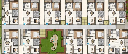 Floor Plan of Bensup Suraksha Lake Eden in Gundlapochampalli, Hyderabad - Image 272456