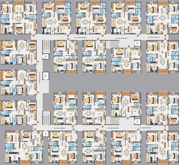 Floor Plan of Hirize Rich Park in Kokapet, Hyderabad - Image 260672