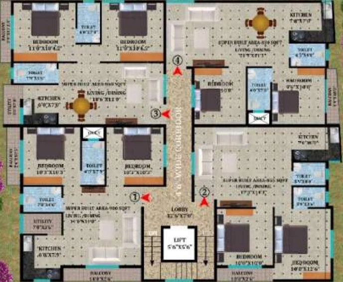 Floor Plan of Celebrity Lakefront in Bommasandra, Bangalore - Image 267762