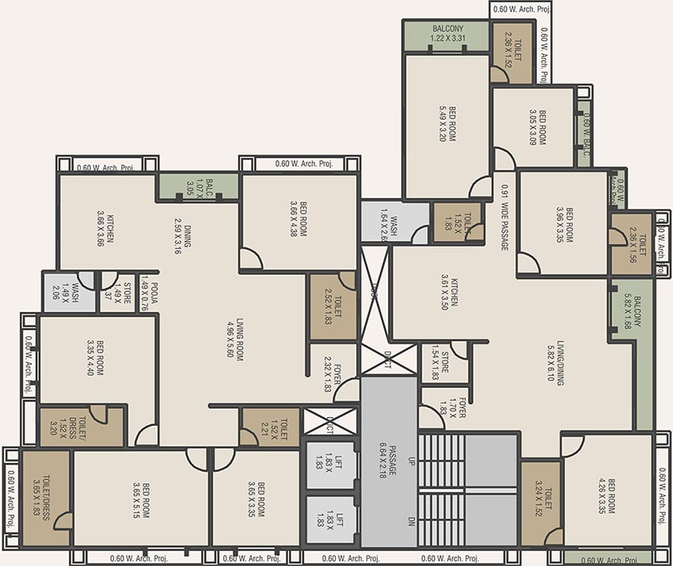 Floor Plan of Yugdharma Yug Serenity in Vasna Road, Vadodara - Image 226047