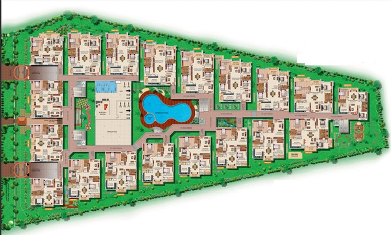 Master Plan of Om Sree Patel Rainbow in Yapral, Hyderabad - Image 226082