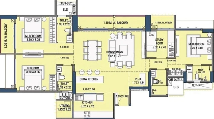 3.5 BHK Flat in Adani Airica in Kanjurmarg West, Mumbai - Image 846861