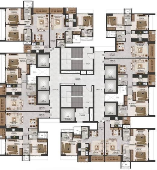 Floor Plan of Adani Airica in Kanjurmarg West, Mumbai - Image 253980