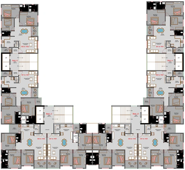 Floor Plan of Dhruva Devashish in Vavol, Gandhinagar - Image 226366
