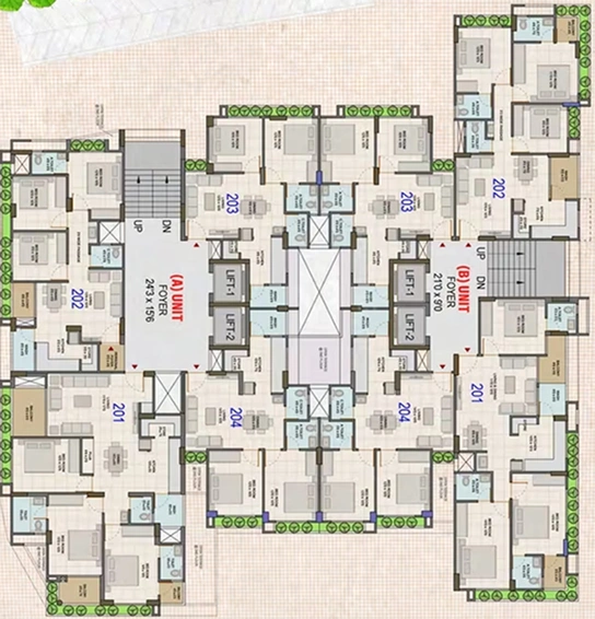 Floor Plan of Bhojani Sumeru One in Paldi, Ahmedabad - Image 226545