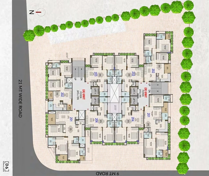 Master Plan of Bhojani Sumeru One in Paldi, Ahmedabad - Image 226544