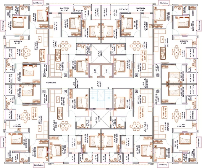 Floor Plan of Arya Shine in Jagatpura, Jaipur - Image 226601