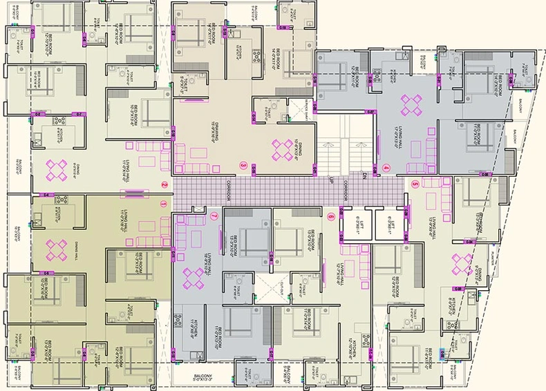 Floor Plan of MJB Athulyam 1 in Jagatpura, Jaipur - Image 226612