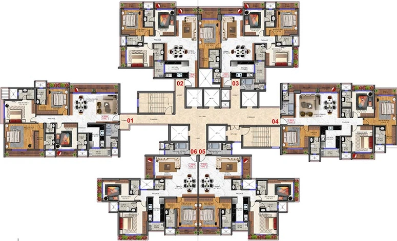 Floor Plan of R Sandesh The Rise in Ganesh Peth, Nagpur - Image 226670