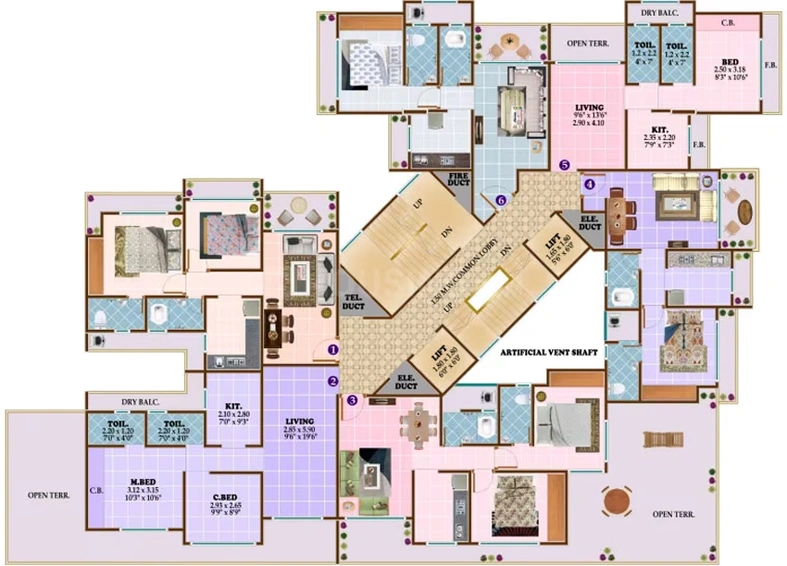 Floor Plan of Laabh Enclave in Bhiwandi, Thane - Image 226883