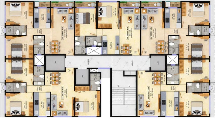 Floor Plan of Bhoomi Sagar Manthan in Kandivali West, Mumbai - Image 226725