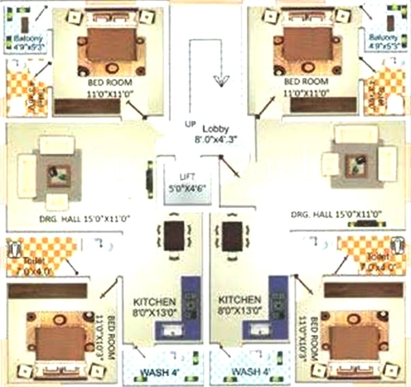 Floor Plan of Shree Vighneshwar in Khamla, Nagpur - Image 226730