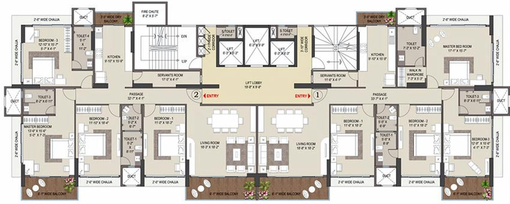 Floor Plan of Grand Pallazo in Prabhadevi, Mumbai - Image 226739