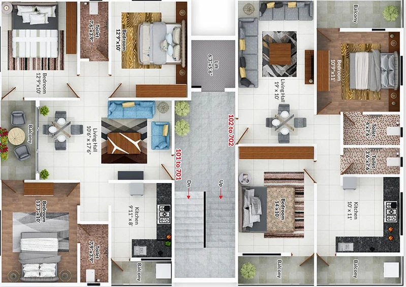 Floor Plan of Shreekrishna Elite in Swawlambi Nagar, Nagpur - Image 226828